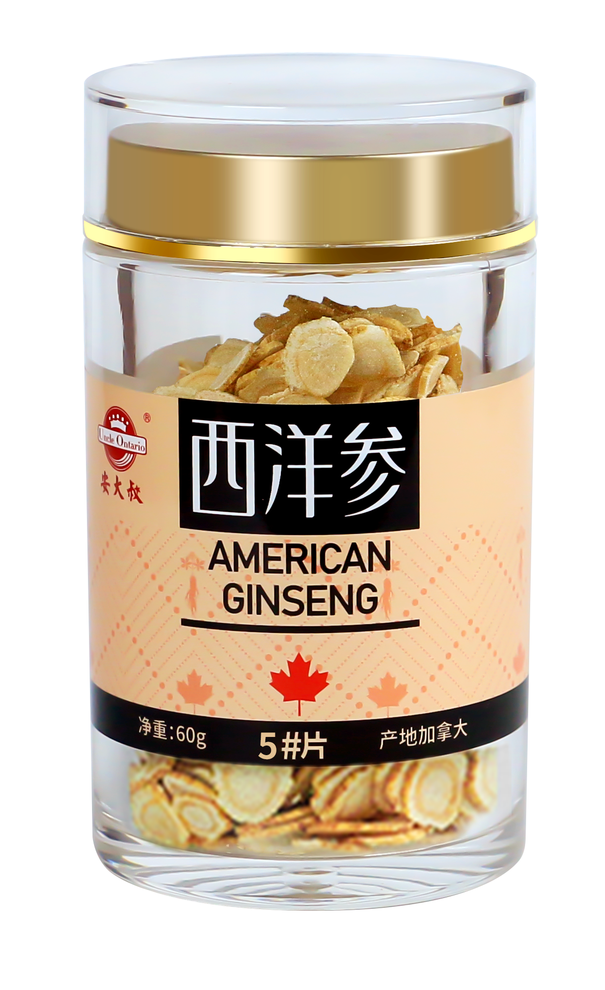 西洋参5切片瓶装70g